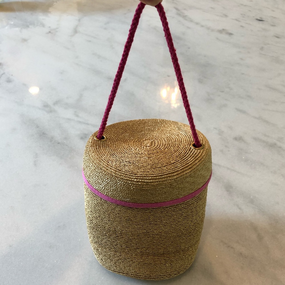 Peter Beaton Leghorn Canister Bag
